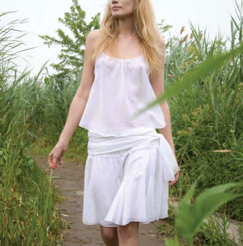 Loup Charmant Pure Collection: scoop tank & airy skirt.