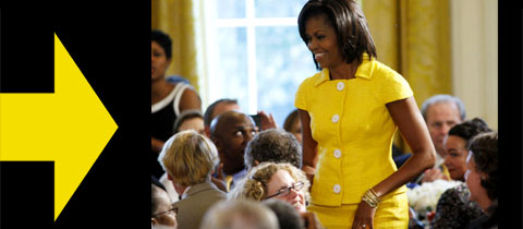 Yellow Michelle Obama.