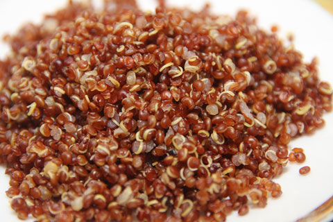 When cooked, the Quinoa shell softens and breaks apart, forming little curly tails.
