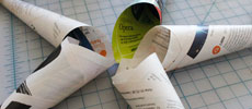 DIY Xmas – Make a Tree Topper From an Old Magazine & Tape
