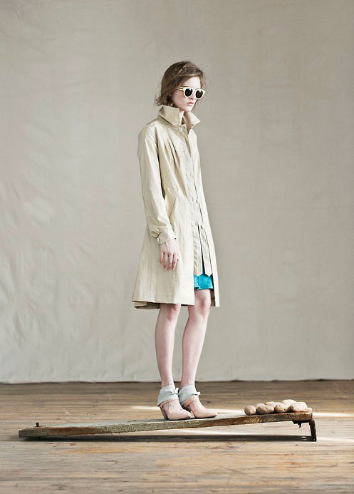 Feral Childe's Made in Midtown NYC Trench Coat in coated linen and soft cotton